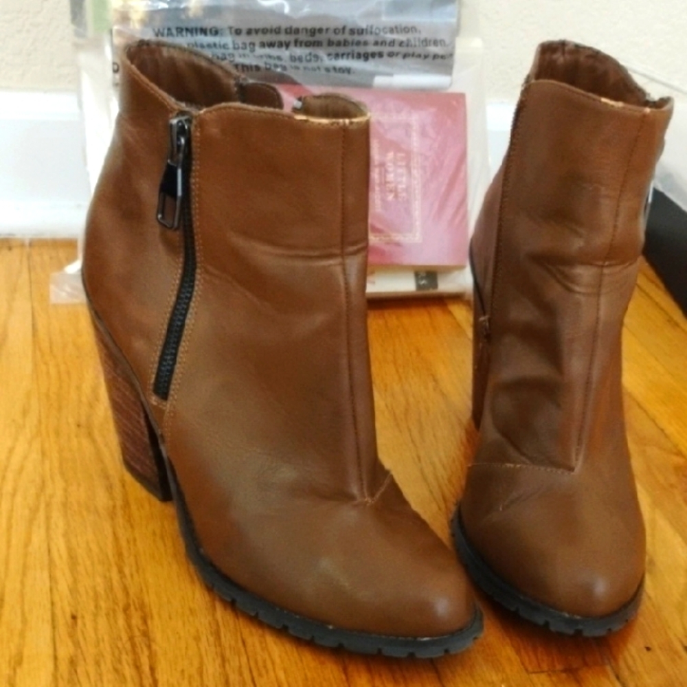 Brown Leather Ankle Boots